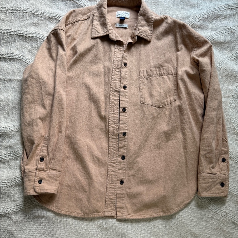 Universal Thread Tan Oversized Fit Button Down La… - image 4